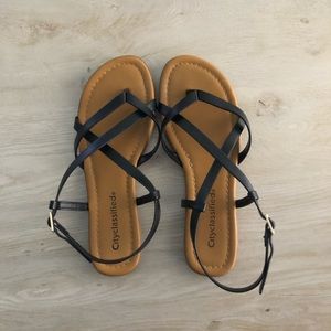 strapped sandals